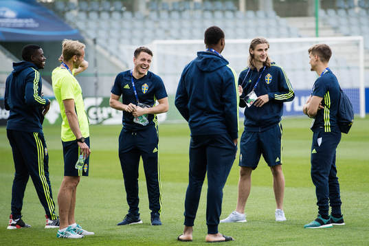 Kerim Mrabti och  Pawel Cibicki på Arena Kielce