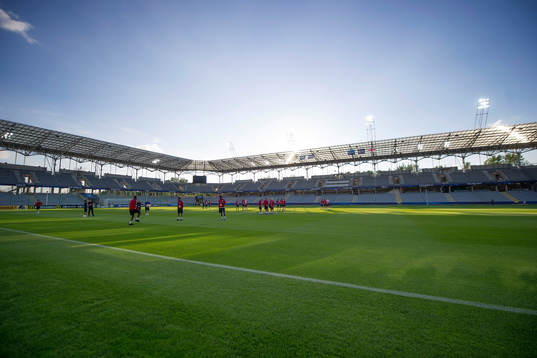 Englands spelare på Arena Kielce