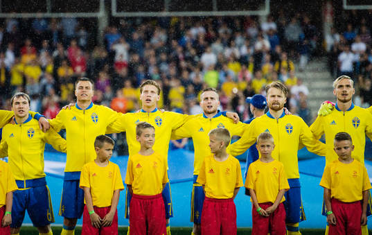 Sveriges  Simon Tibbling, Melker Hallberg och Alexander