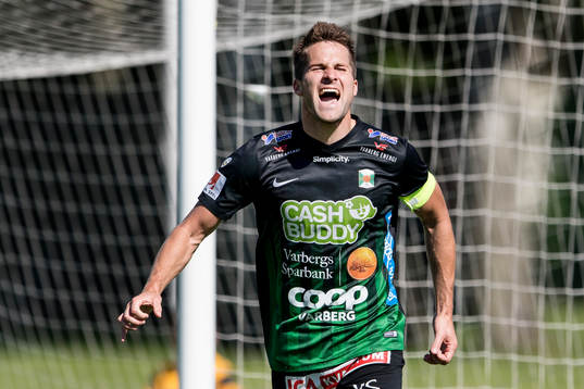 Varbergs Gabriel Altemark-Vanneryr reagerar på ett domslut