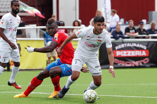 Helsingborgs Edwin Gyimah och Dalkurds Rewan Amin