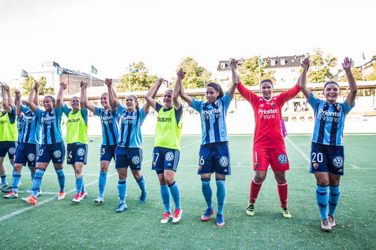Djurgårdens spelare jublar