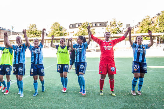 Djurgårdens spelare jublar