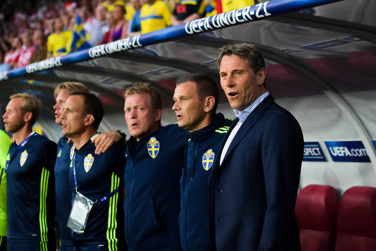 Sveriges förbundskapten Håkan Ericson före