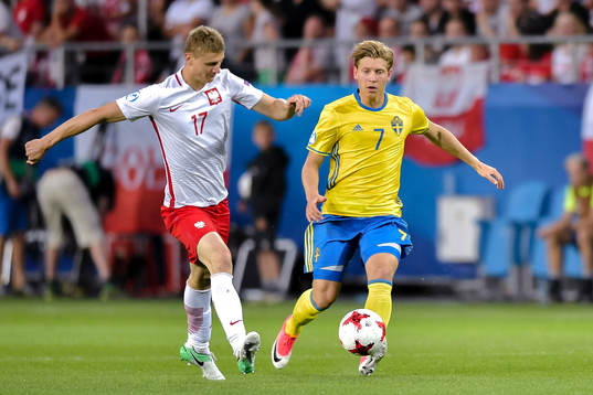Sveriges Alexander Fransson och Polens Pawel Dawidowicz