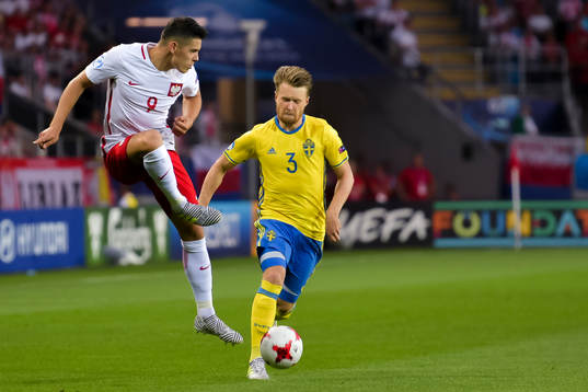 Polens Mariusz Stepinski och Sveriges Jacob Une Larsson