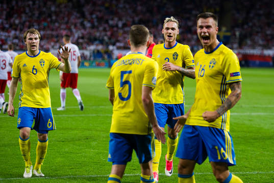 Sveriges Simon Tibbling, Adam Lundqvist, Linus Wahlqvist