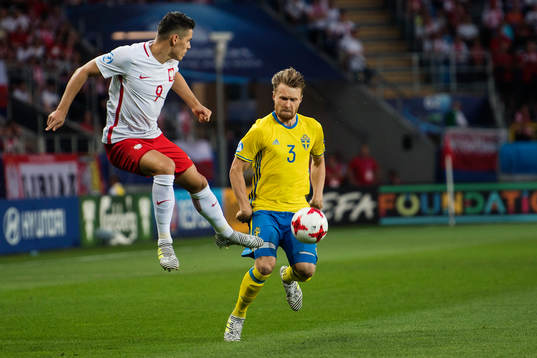Polens Mariusz Stepinski och Sveriges Jacob Une Larsson