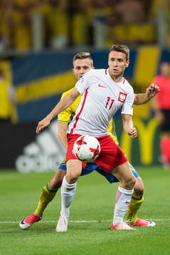 Sveriges Adam Lundqvist och Polens Przemyslaw Frankowski