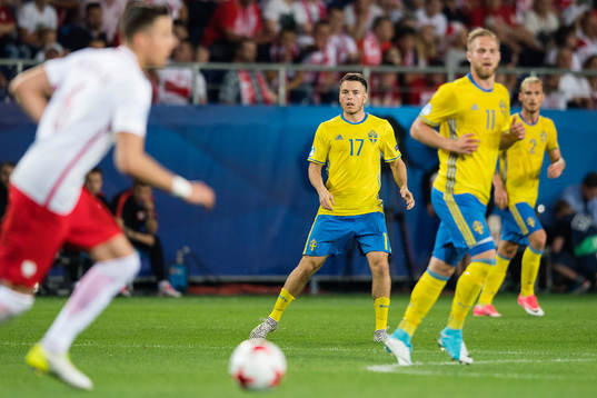 Sveriges Kerim Mrabti och Gustav Engvall