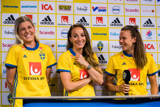 Olivia Schough, Kosovare Asllani och Jessica Samuelsson