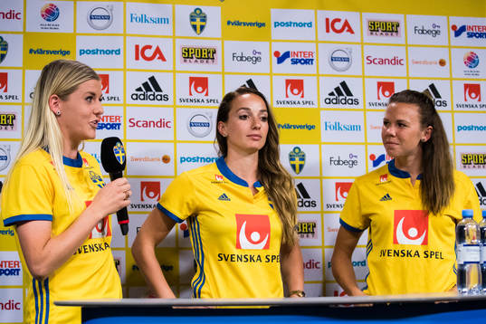 Olivia Schough, Kosovare Asllani och Jessica Samuelsson
