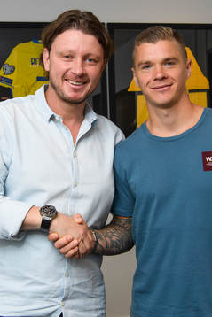 Klubbchef Stefan Andreasson och Samuel Holmén