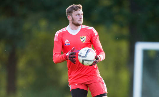 IFK Hässleholms målvakt Alexander Nilsson i matchen i