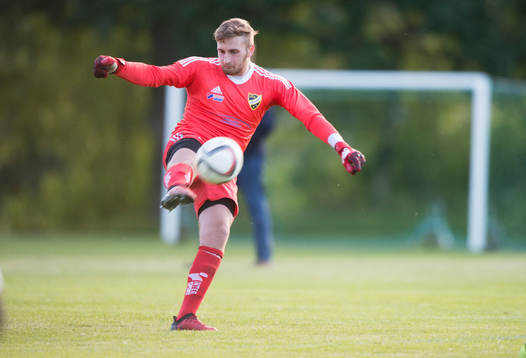IFK Hässleholms målvakt Alexander Nilsson i matchen i