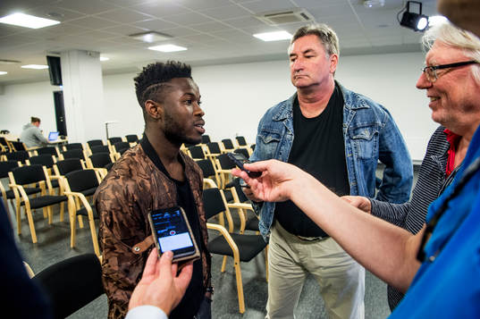 Malmö FF presenterar Kingsley Sarfo som ny spelare i