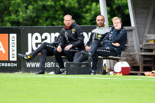 Elfsborgs manager Magnus Haglund, tränare Jan Mian och