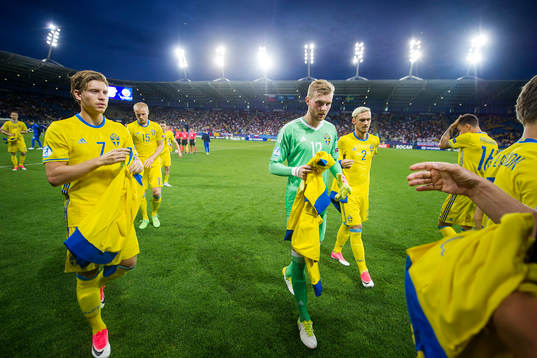 Sveriges Alexander Fransson, Franz Brorsson, målvakt Anton