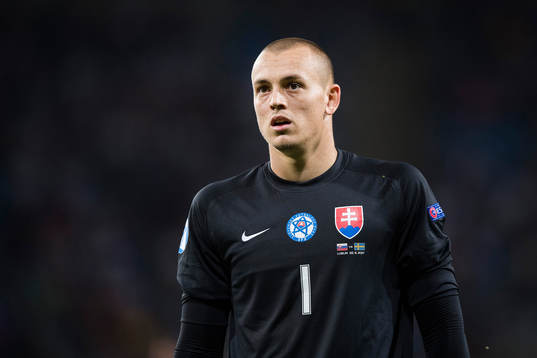 Slovakiens målvakt Adrian Chovan