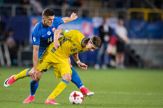 Slovakiens Robert Mazan och Sveriges Kristoffer Olsson