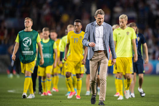 Sveriges förbundskapten Håkan Ericson deppar