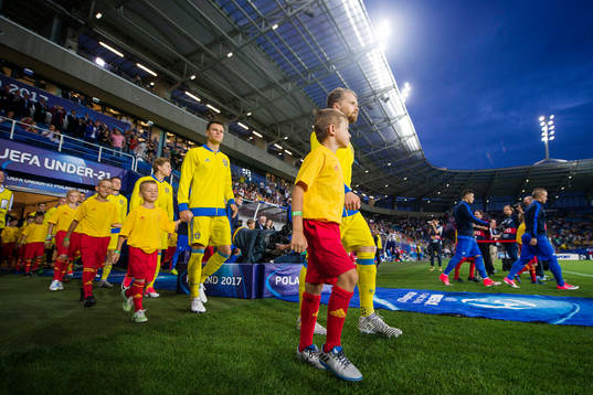 Sveriges Jacob Une Larsson, Melker Hallberg och Alexander