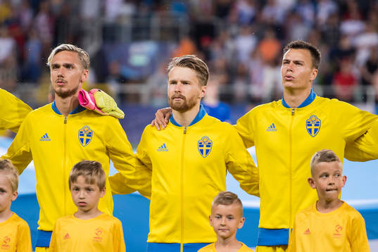 Sveriges Melker Hallberg, Jacob Une Larsson och Linus