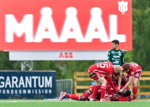 Piteåspelarna jublar