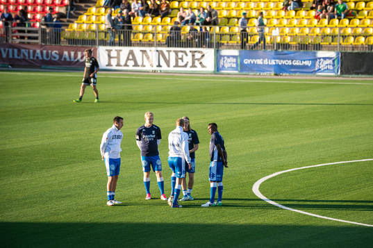 IFK Göteborgs spelare före en träningsmatch i fotboll