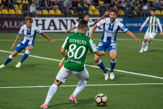 under en träningsmatch i fotboll mellan Zalgiris och  IFK