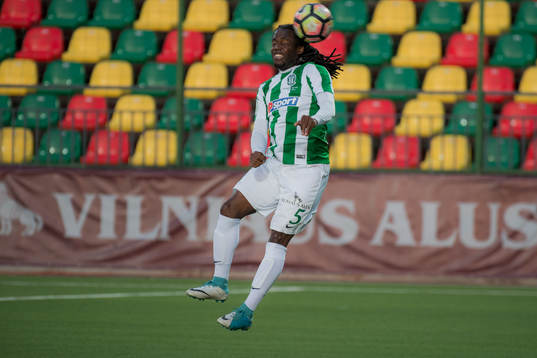 under en träningsmatch i fotboll mellan Zalgiris och  IFK