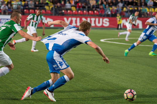 under en träningsmatch i fotboll mellan Zalgiris och  IFK