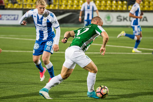 under en träningsmatch i fotboll mellan Zalgiris och  IFK