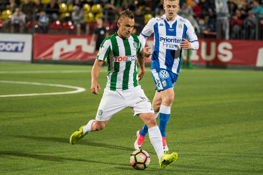 under en träningsmatch i fotboll mellan Zalgiris och  IFK