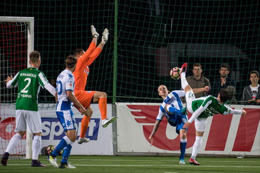 under en träningsmatch i fotboll mellan Zalgiris och  IFK