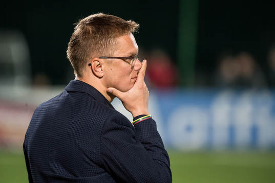 under en träningsmatch i fotboll mellan Zalgiris och  IFK