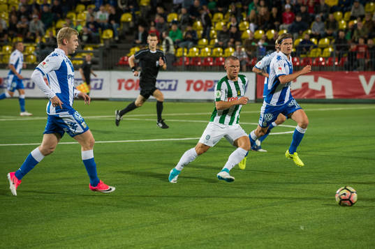 under en träningsmatch i fotboll mellan Zalgiris och  IFK