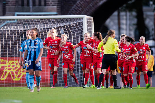 Örebros spelare jublar