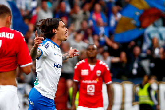 Norrköpings David Moberg Karlsson jublar