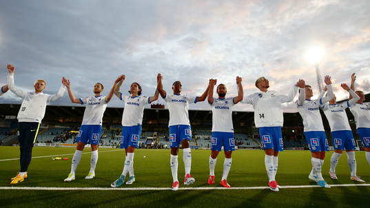 Norrköpings spelare jublar