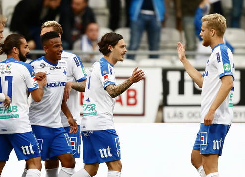 Norrköpings spelare jublar