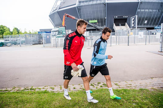 Målvakt Johan Dahlin och Andreas Vindheim