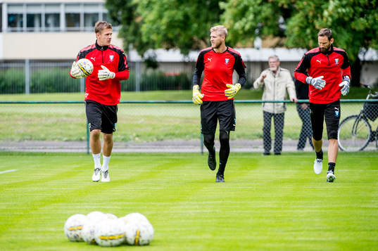 Målvakt Johan Dahlin, målvakt Fredrik Andersson och