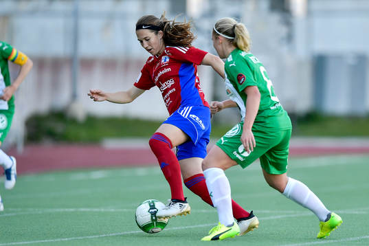 Vittsjös Rachel Mercik och Hammarbys Ellen Gibson
