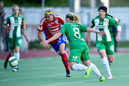 Vittsjös Rachel Mercik och Hammarbys Ellen Gibson
