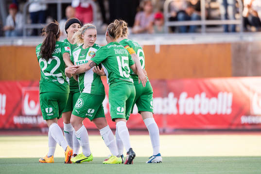Hammarbys spelare jublar