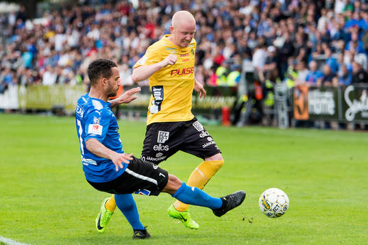 Halmstads Nikolai Alho och Elfsborgs Simon Lundevall
