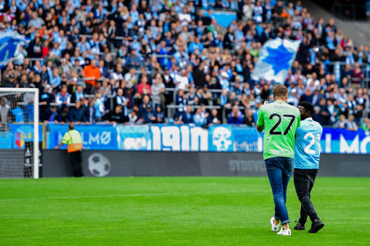 Malmö FFs nyförvärv Johan Dahlin och Kingsley Sarfo