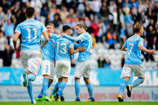 Malmö FFs Yoshimar Yotún, Anton Tinnerholm och Pawel