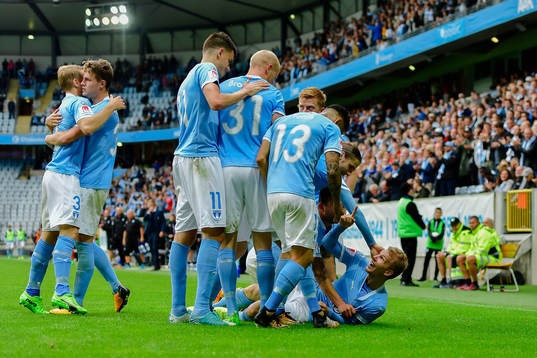 Malmö FFs Oscar Lewicki jublar